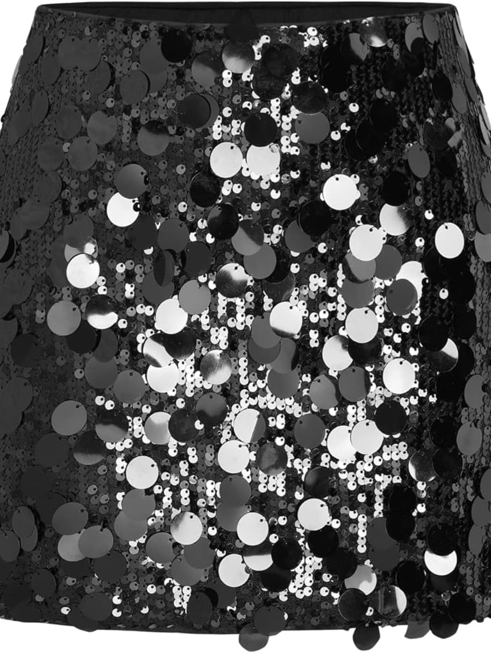 CIDER Black Sequin Mini Skirt
